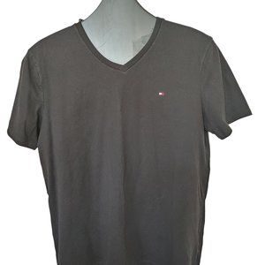 Men's Black Tommy Hilfiger T-Shirt Size LG 100% Cotton